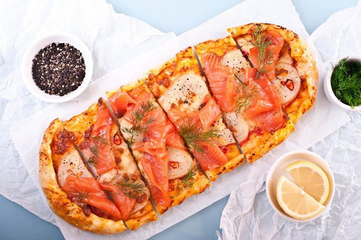 salmon pizza