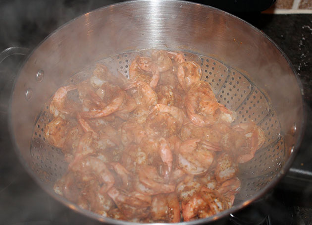 Reheating Shrimps by Steaming