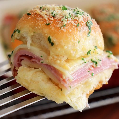 Easy Baked Ham and Swiss Sliders