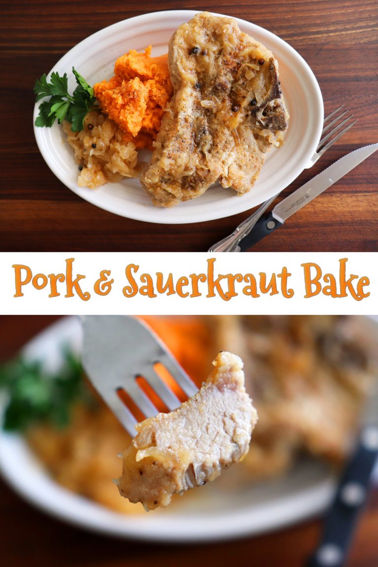 Pork Chop and Sauerkraut Bake