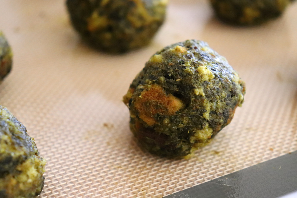 Baked Easy Spinach Stuffing Balls Recipe