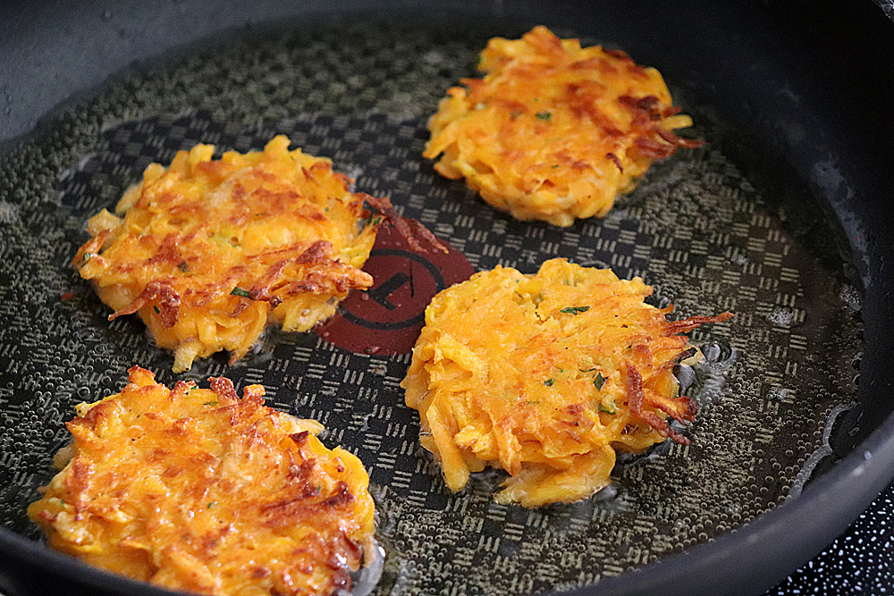 Pan fried Easy Butternut Squash Fritters