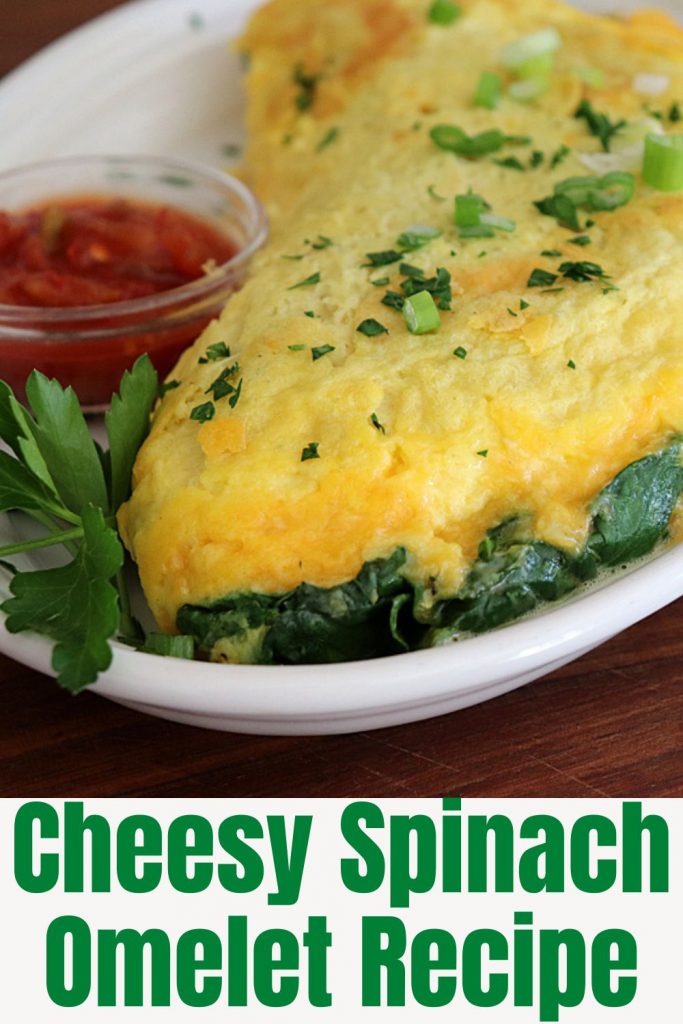 Easy Cheesy Spinach Omelet Recipe